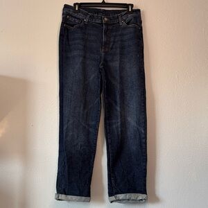 Grace & Lace Women's Relaxed Jeans - Dark Blue